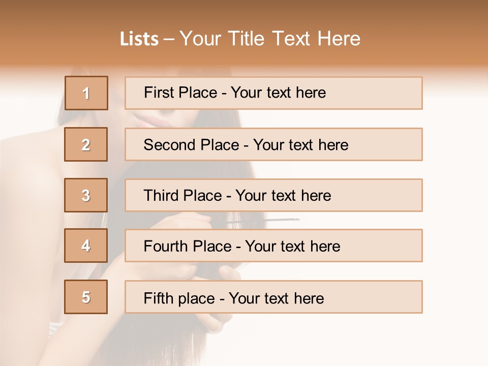 Isolated Young Portrait PowerPoint Template