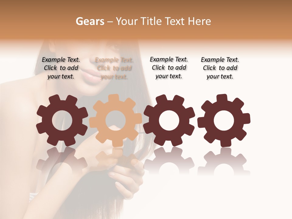 Isolated Young Portrait PowerPoint Template