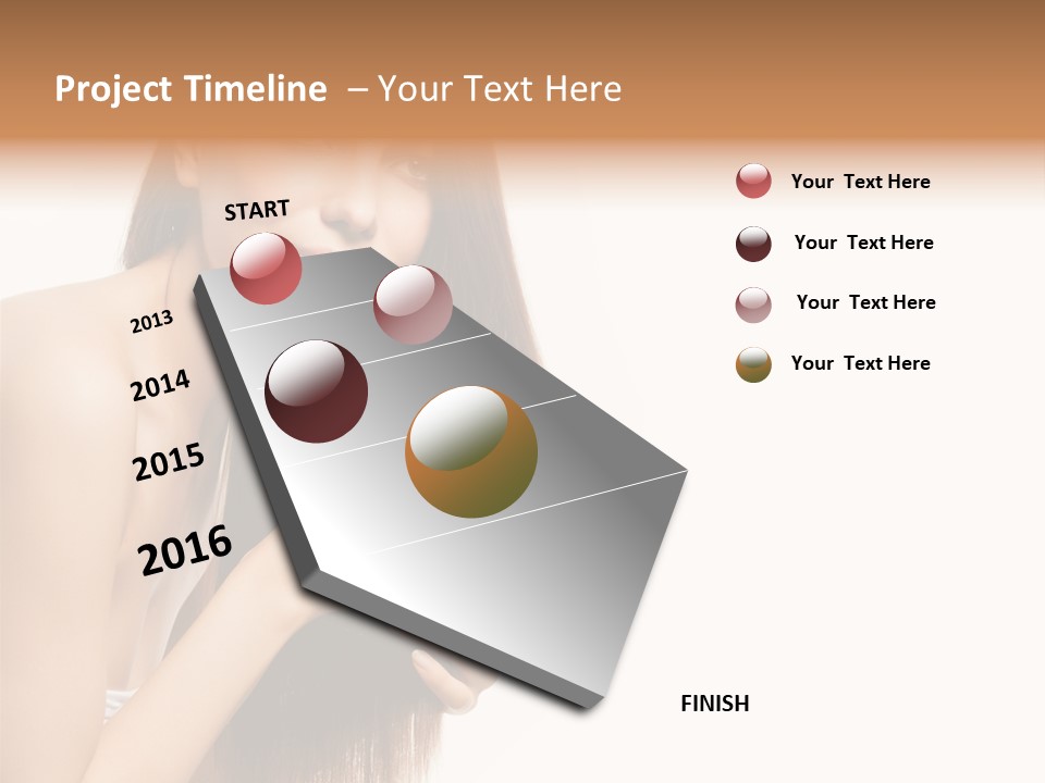 Isolated Young Portrait PowerPoint Template
