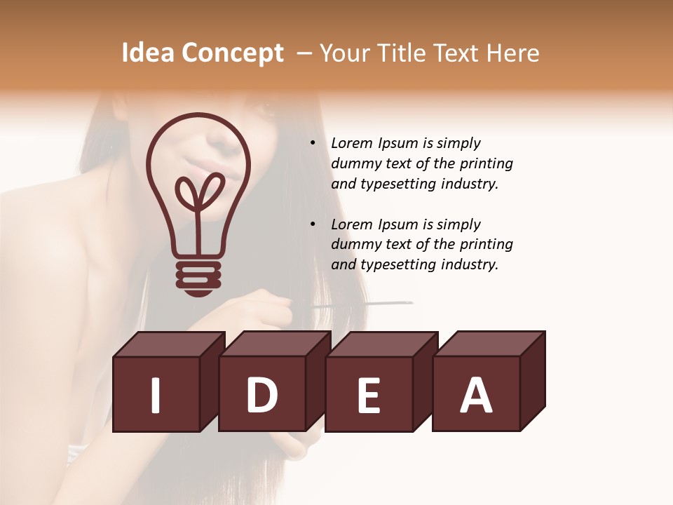 Isolated Young Portrait PowerPoint Template