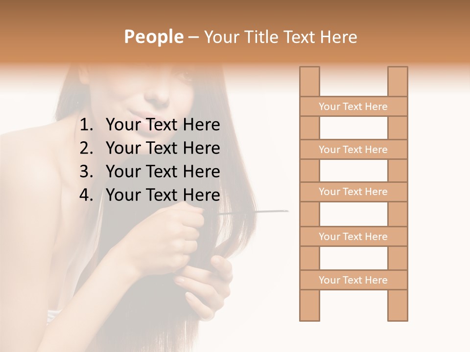 Isolated Young Portrait PowerPoint Template