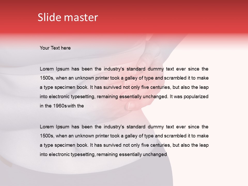 Human Arm Color Image Hand PowerPoint Template