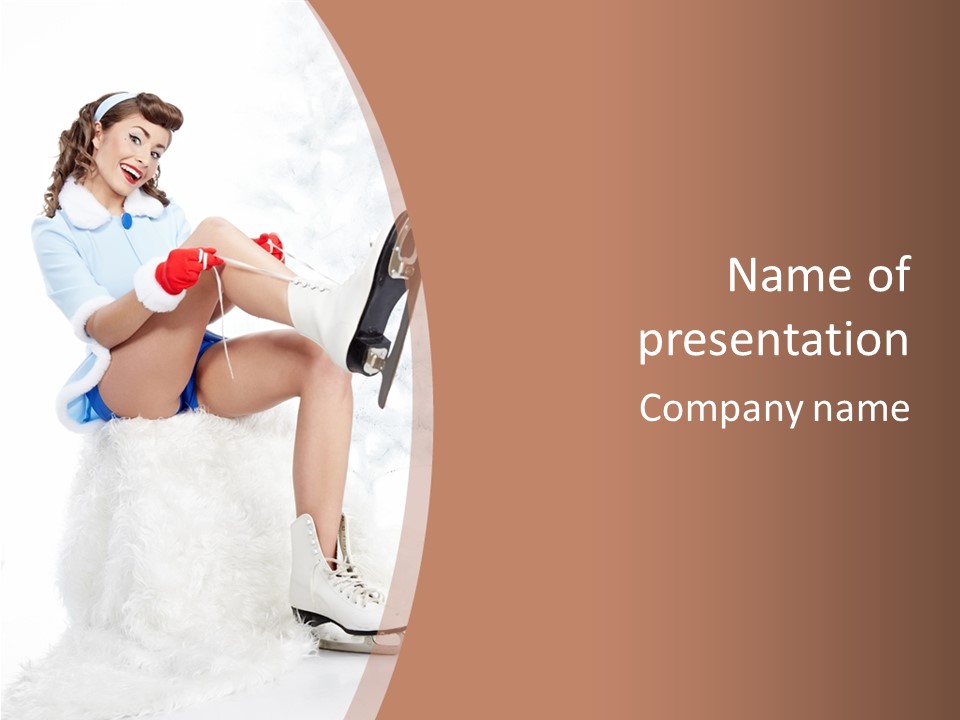 Caucasian White Casual PowerPoint Template