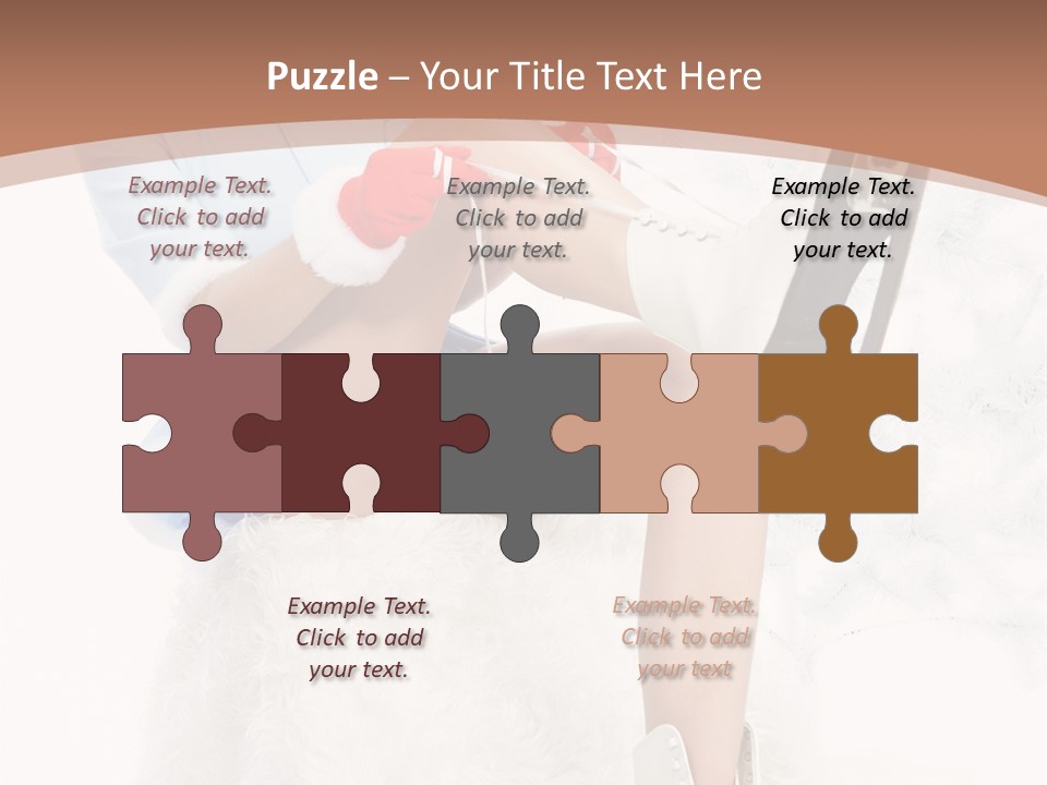 Caucasian White Casual PowerPoint Template