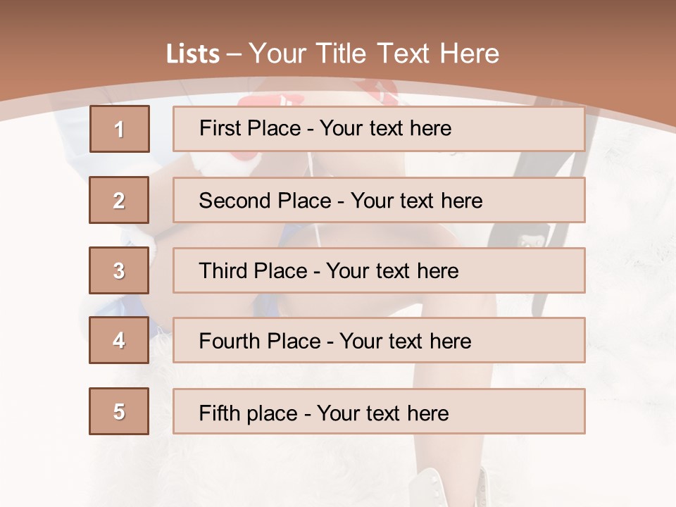 Caucasian White Casual PowerPoint Template