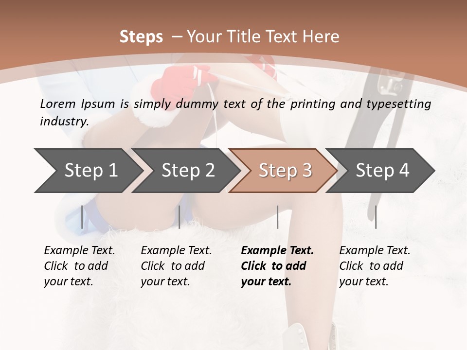 Caucasian White Casual PowerPoint Template