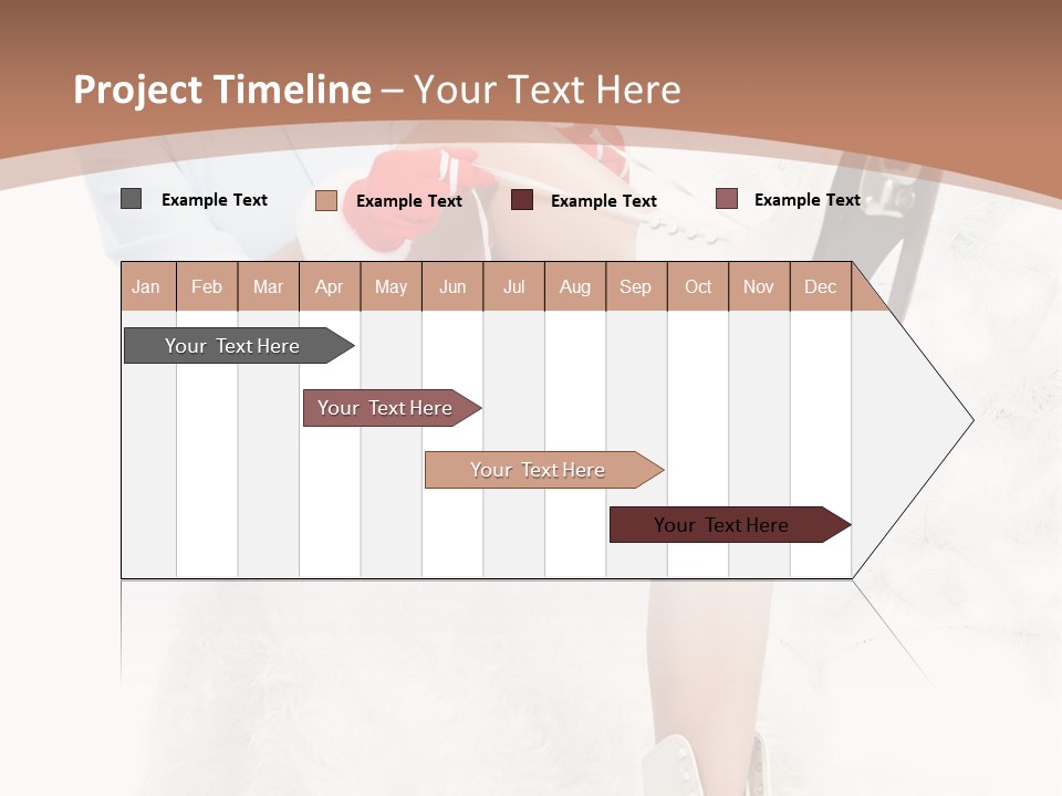 Caucasian White Casual PowerPoint Template