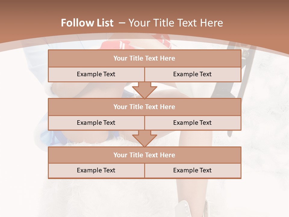 Caucasian White Casual PowerPoint Template