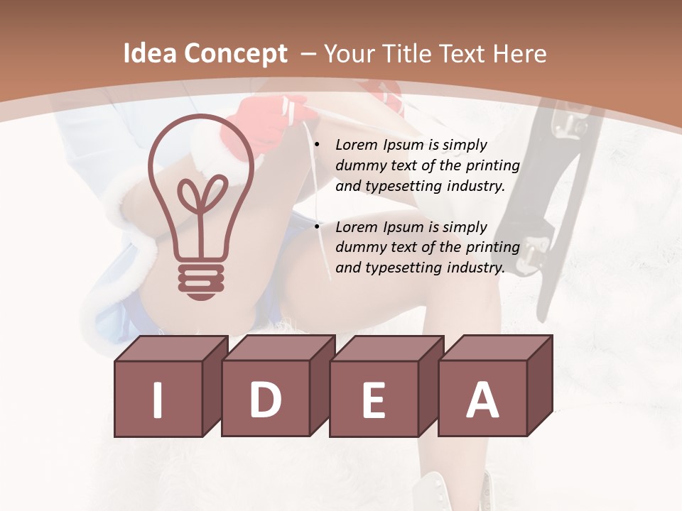 Caucasian White Casual PowerPoint Template