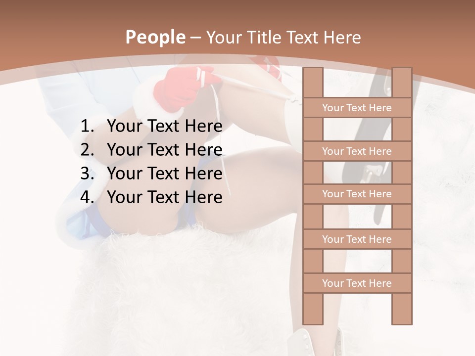 Caucasian White Casual PowerPoint Template