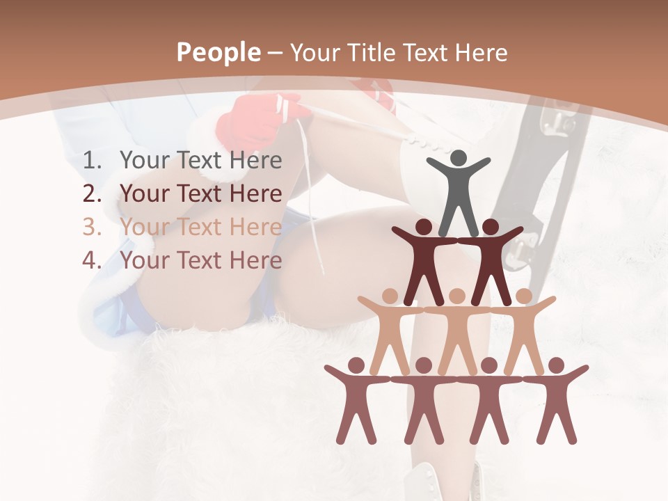 Caucasian White Casual PowerPoint Template