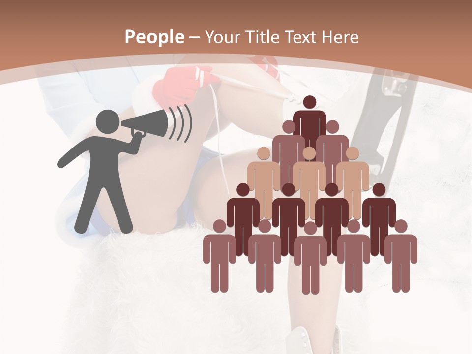 Caucasian White Casual PowerPoint Template