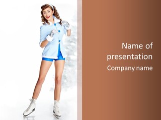 Snow Caucasian Youth PowerPoint Template