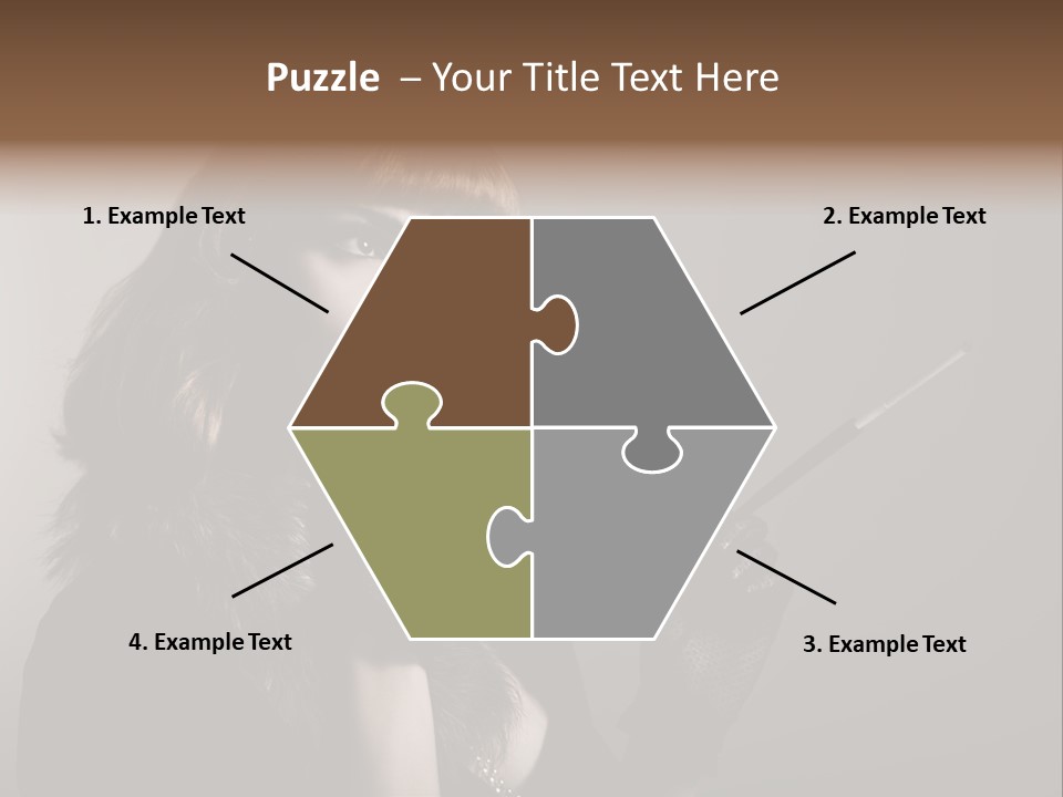 Brown Vintage Style Gloves PowerPoint Template