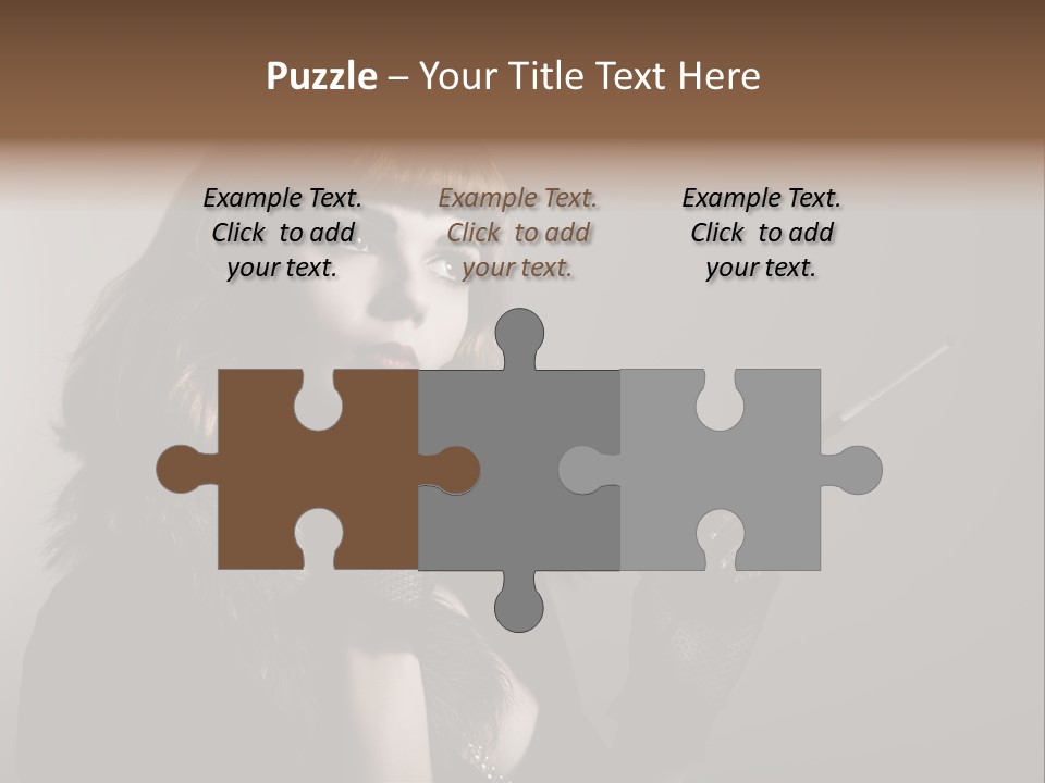 Brown Vintage Style Gloves PowerPoint Template