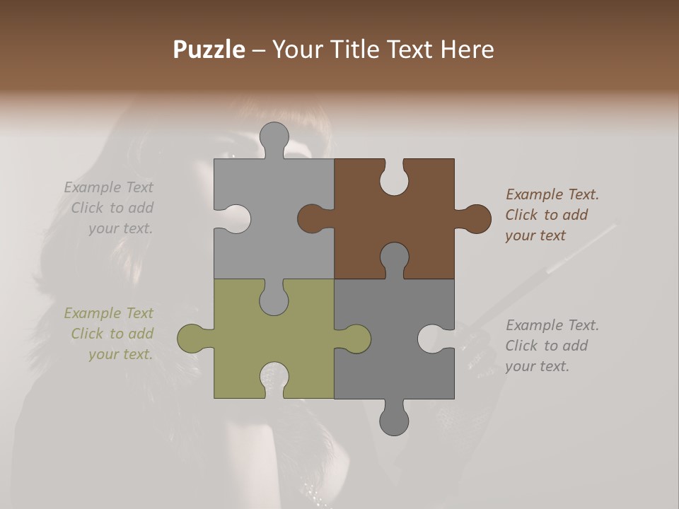 Brown Vintage Style Gloves PowerPoint Template