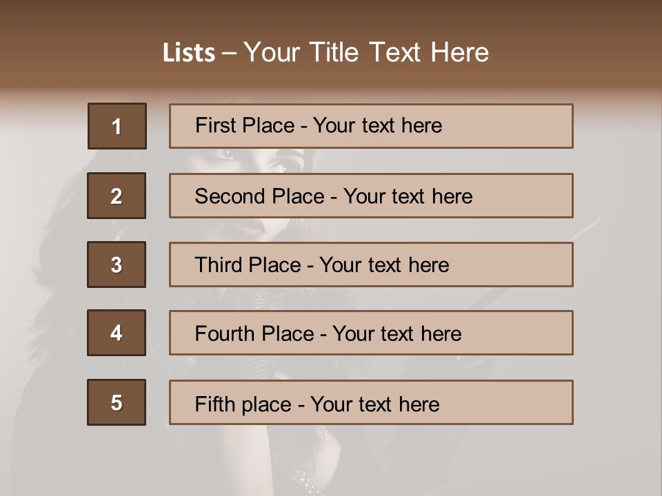 Brown Vintage Style Gloves PowerPoint Template