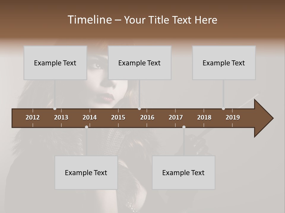 Brown Vintage Style Gloves PowerPoint Template