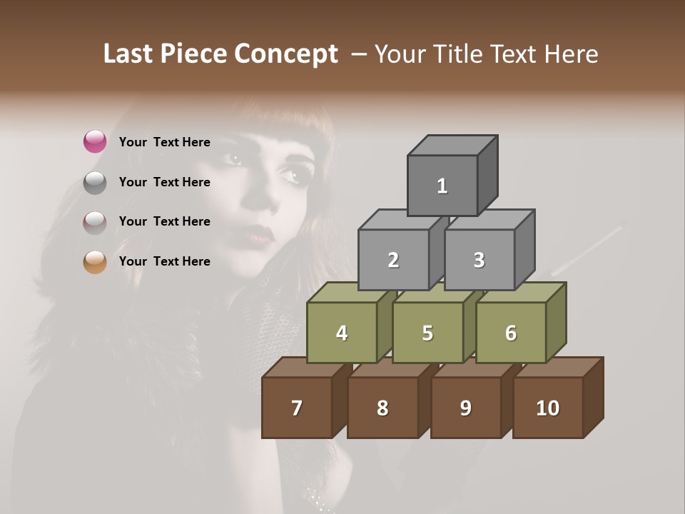 Brown Vintage Style Gloves PowerPoint Template