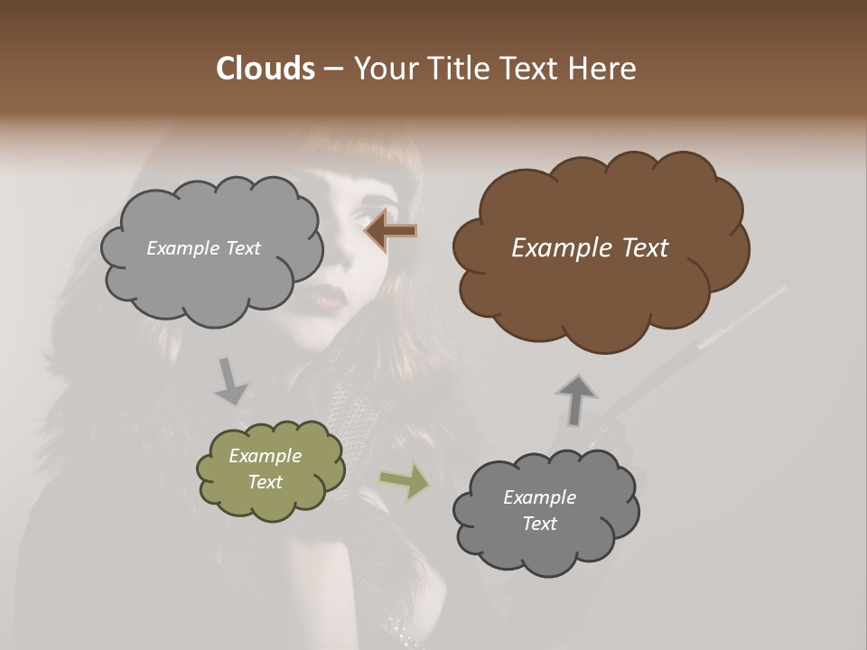 Brown Vintage Style Gloves PowerPoint Template