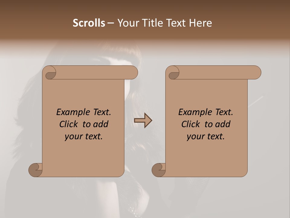 Brown Vintage Style Gloves PowerPoint Template