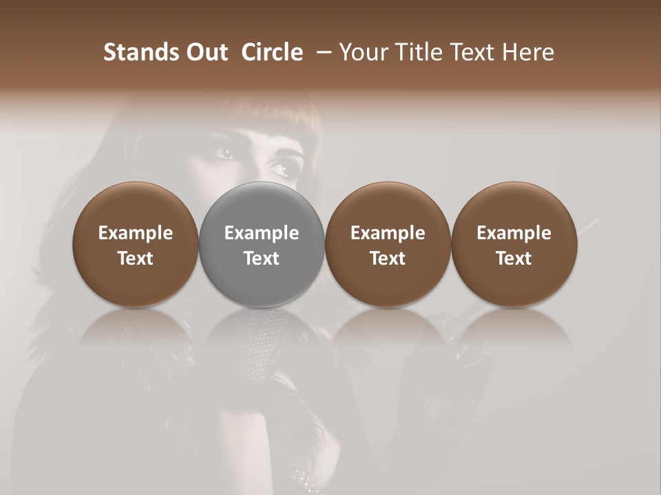 Brown Vintage Style Gloves PowerPoint Template