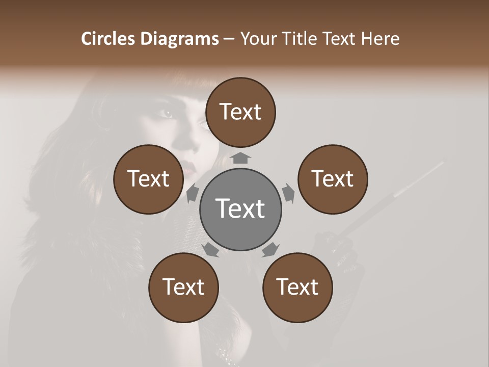 Brown Vintage Style Gloves PowerPoint Template