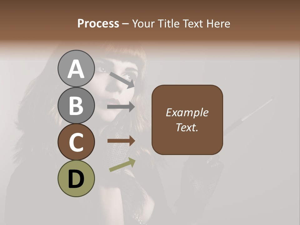 Brown Vintage Style Gloves PowerPoint Template