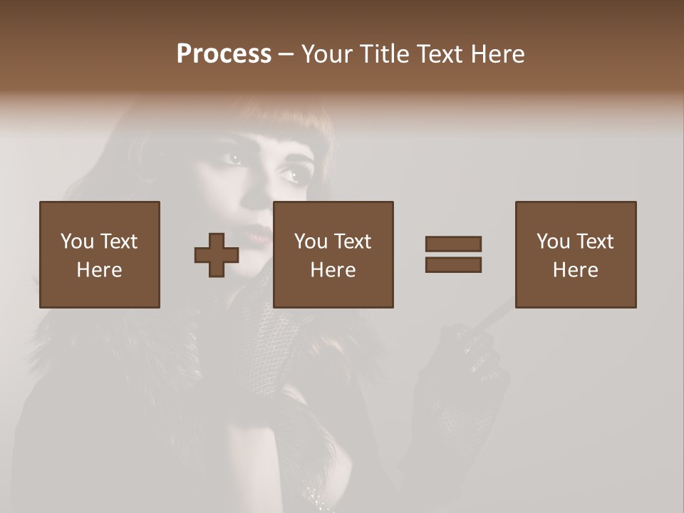 Brown Vintage Style Gloves PowerPoint Template