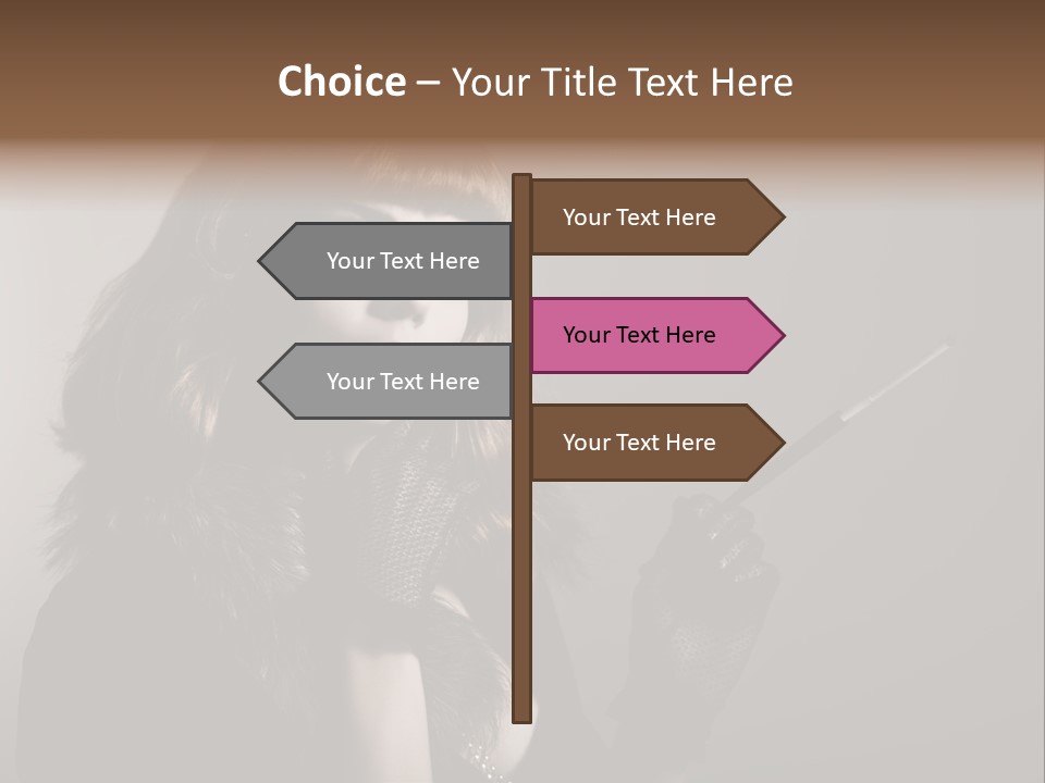 Brown Vintage Style Gloves PowerPoint Template