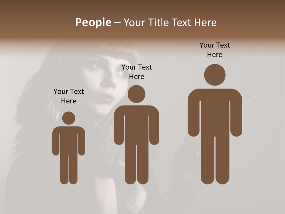 Brown Vintage Style Gloves PowerPoint Template