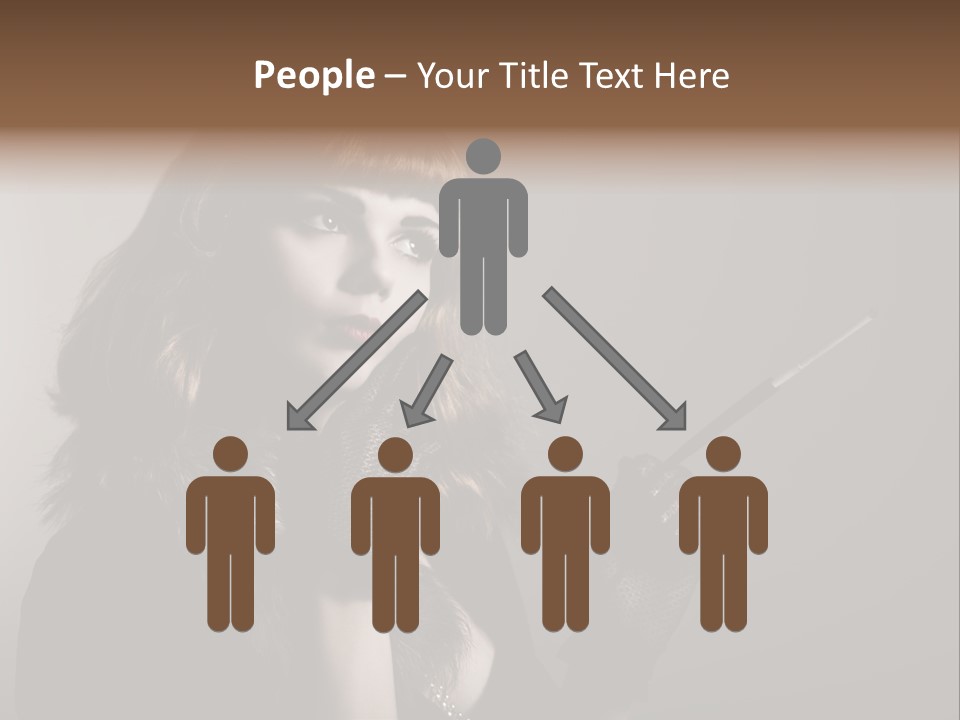 Brown Vintage Style Gloves PowerPoint Template