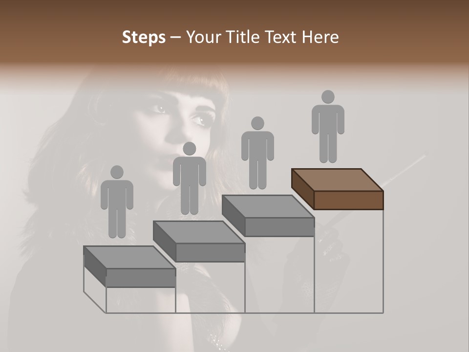 Brown Vintage Style Gloves PowerPoint Template