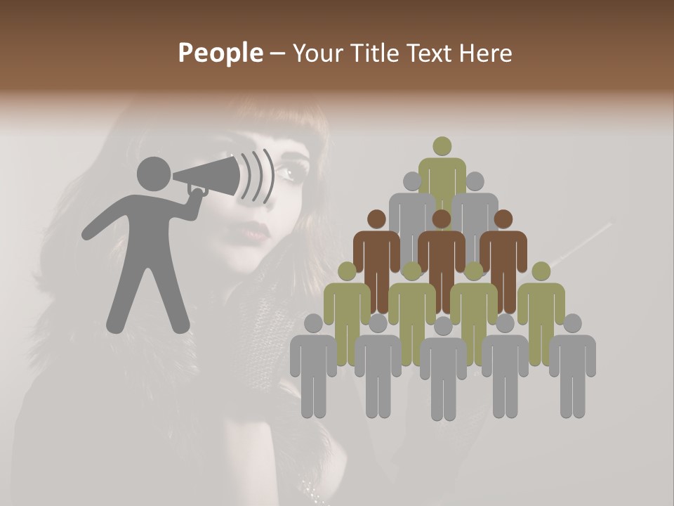 Brown Vintage Style Gloves PowerPoint Template