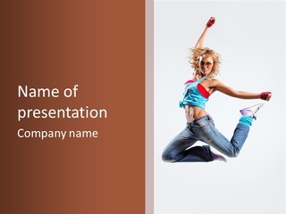 Flexibility Performance Woman PowerPoint Template