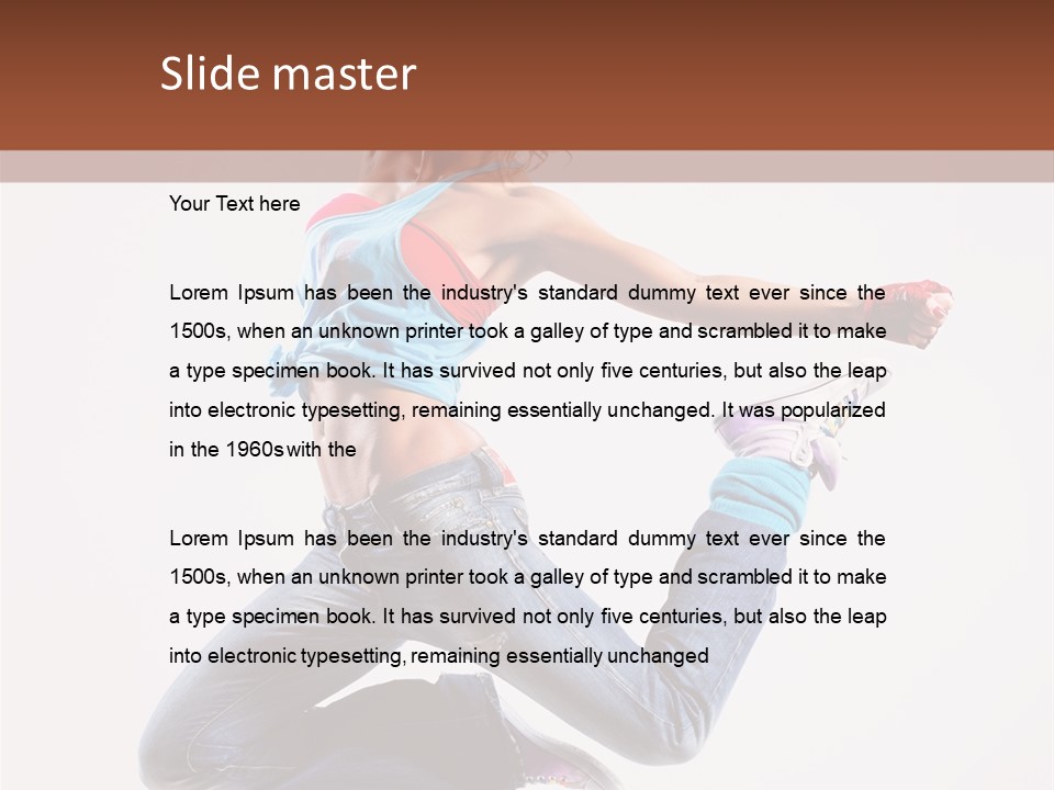 Flexibility Performance Woman PowerPoint Template