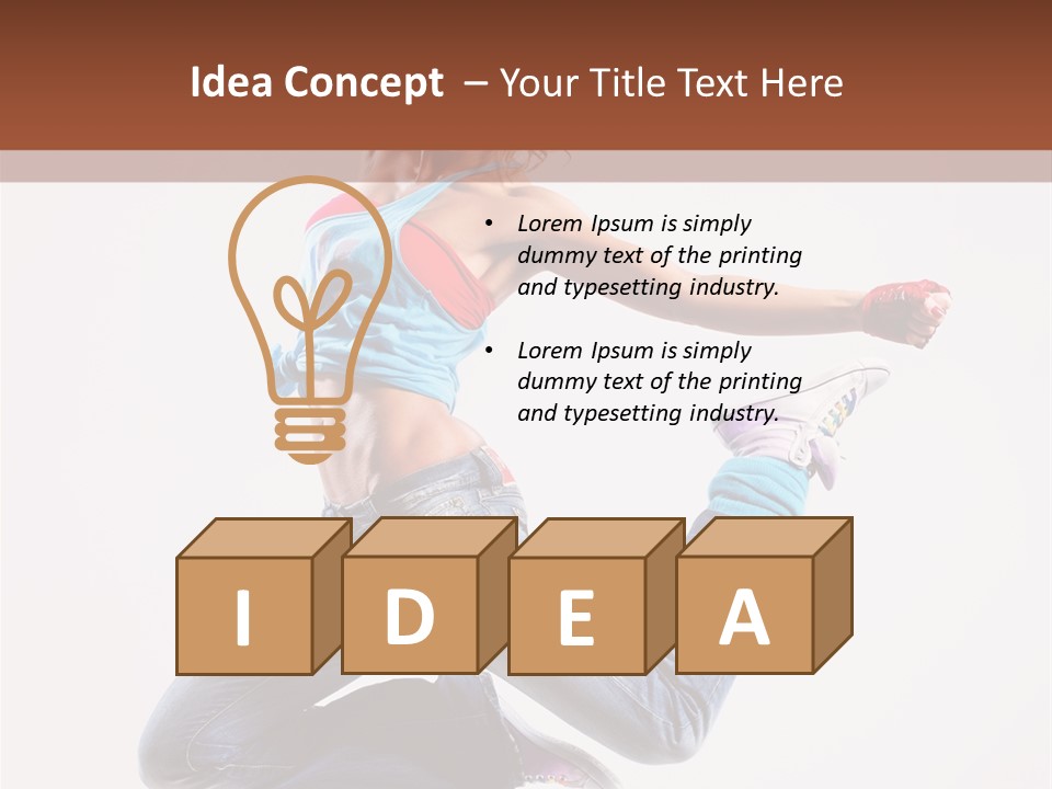 Flexibility Performance Woman PowerPoint Template