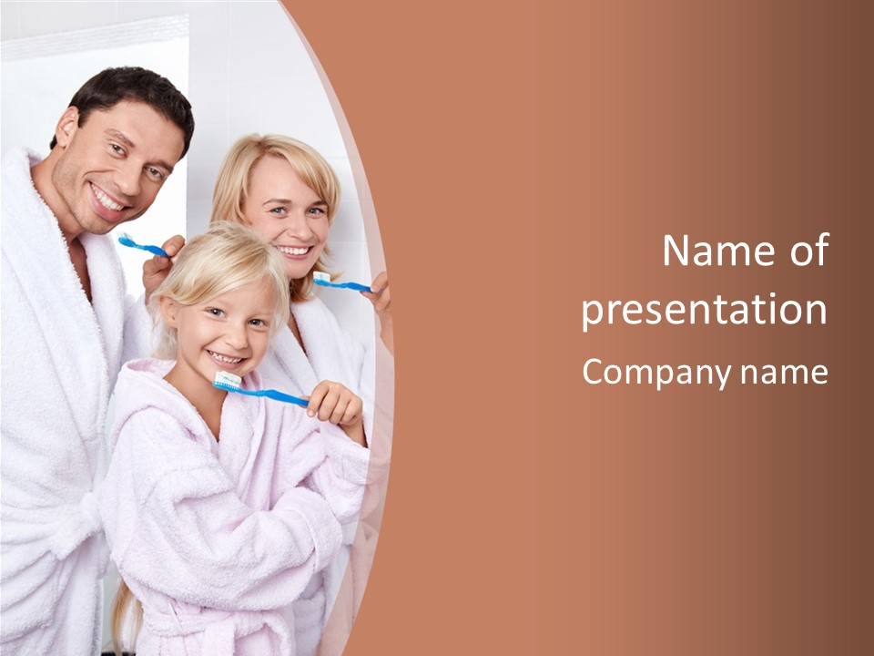 Parents Smiling Adults PowerPoint Template