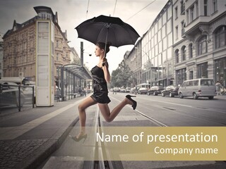 Woman Urban Profile PowerPoint Template