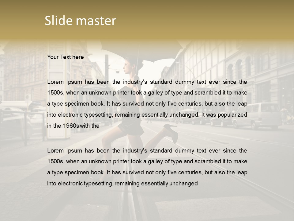 Woman Urban Profile PowerPoint Template