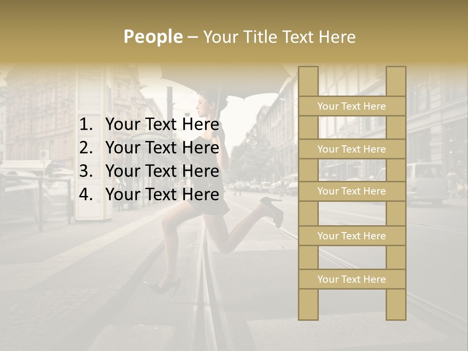 Woman Urban Profile PowerPoint Template