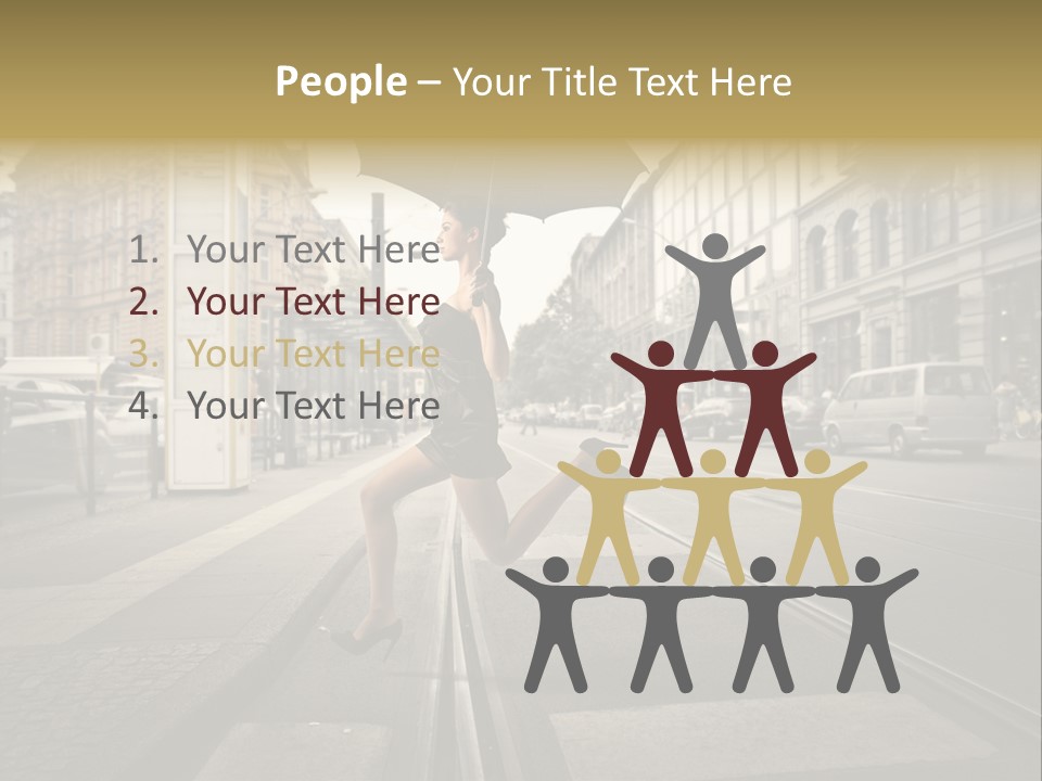 Woman Urban Profile PowerPoint Template