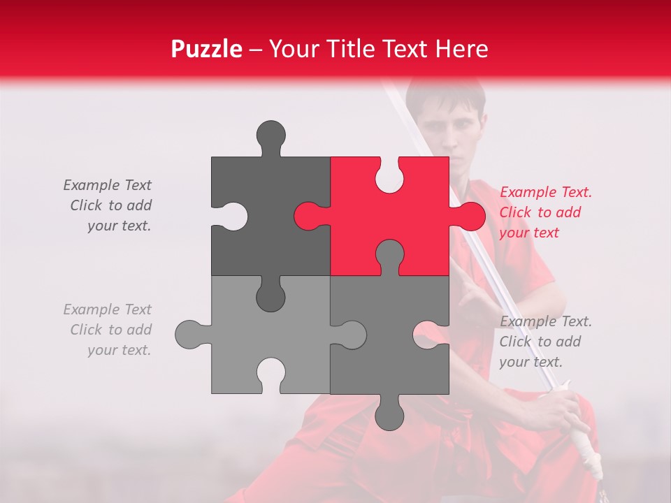 Active Combat Fighter PowerPoint Template