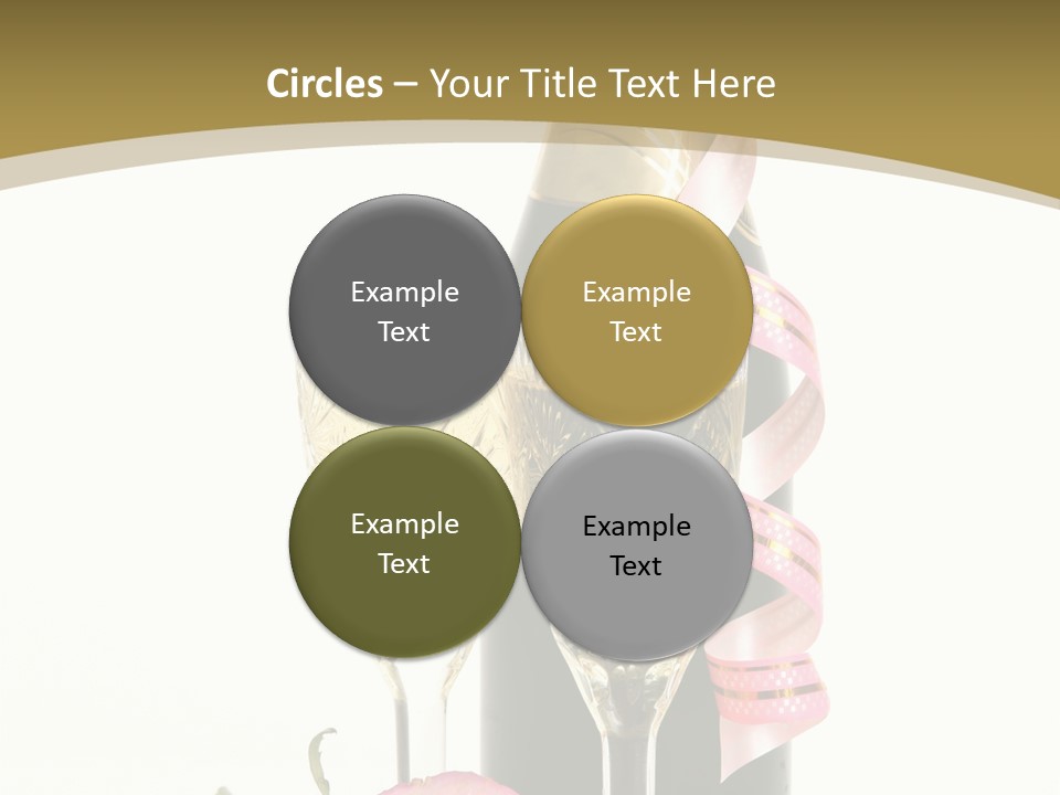 Flower Streamer Happiness PowerPoint Template