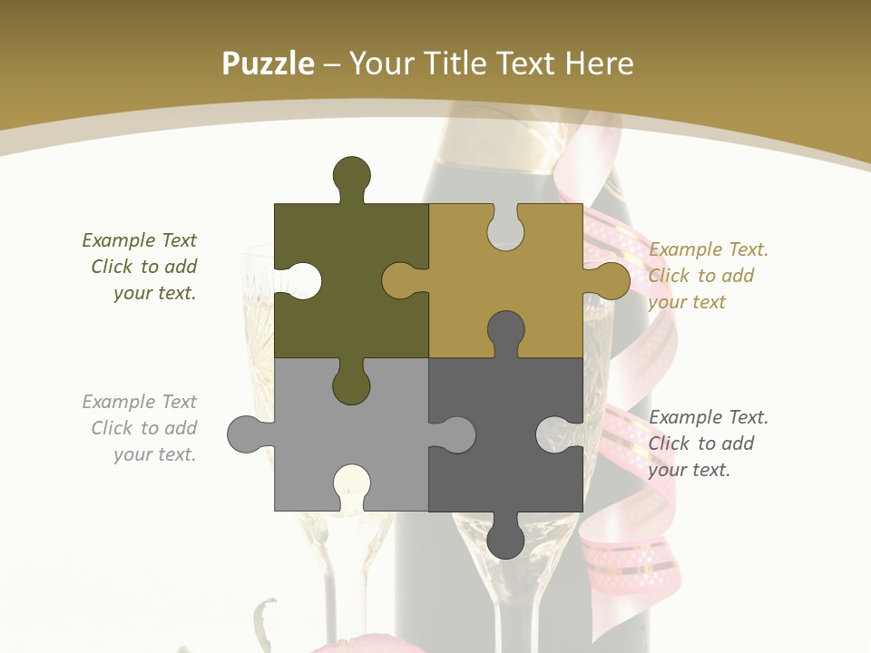 Flower Streamer Happiness PowerPoint Template