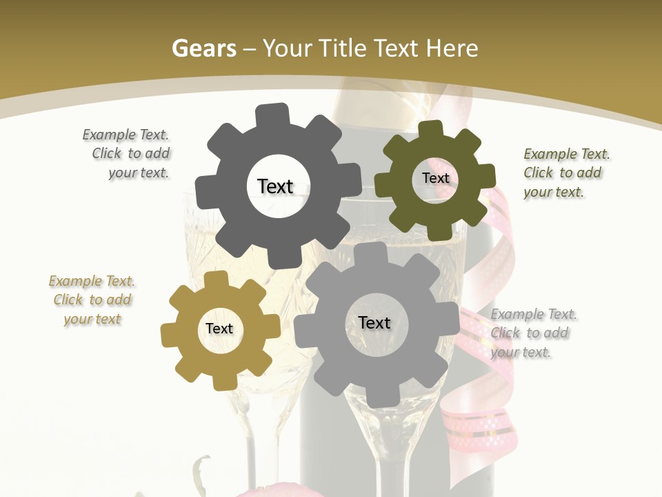 Flower Streamer Happiness PowerPoint Template