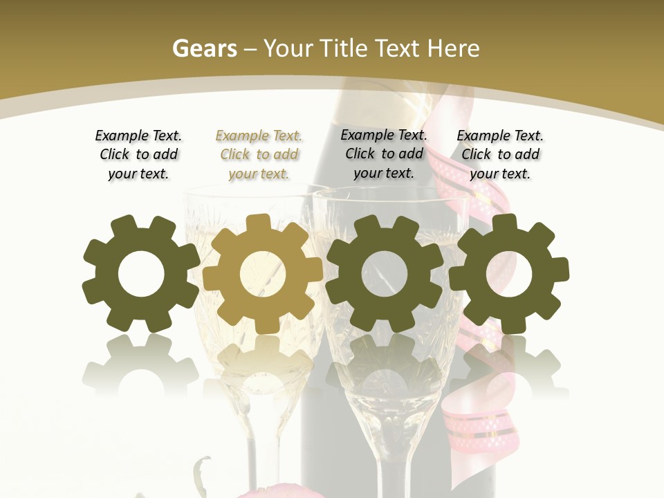 Flower Streamer Happiness PowerPoint Template