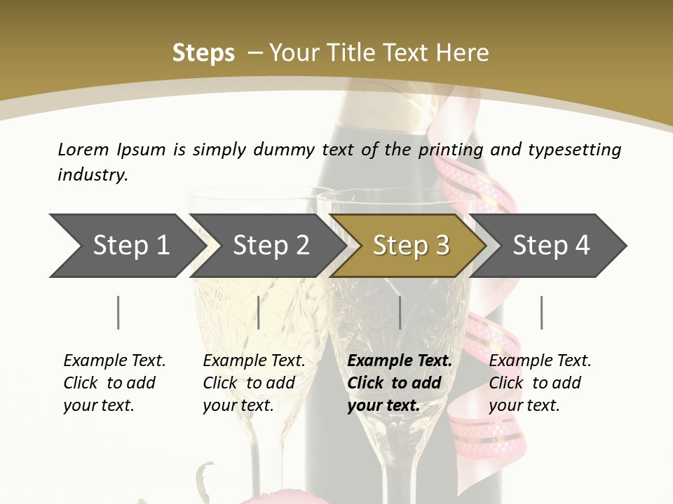 Flower Streamer Happiness PowerPoint Template