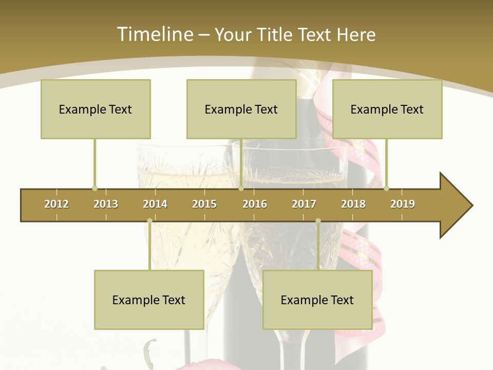 Flower Streamer Happiness PowerPoint Template