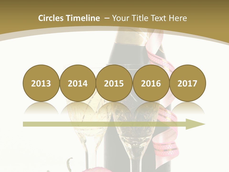 Flower Streamer Happiness PowerPoint Template